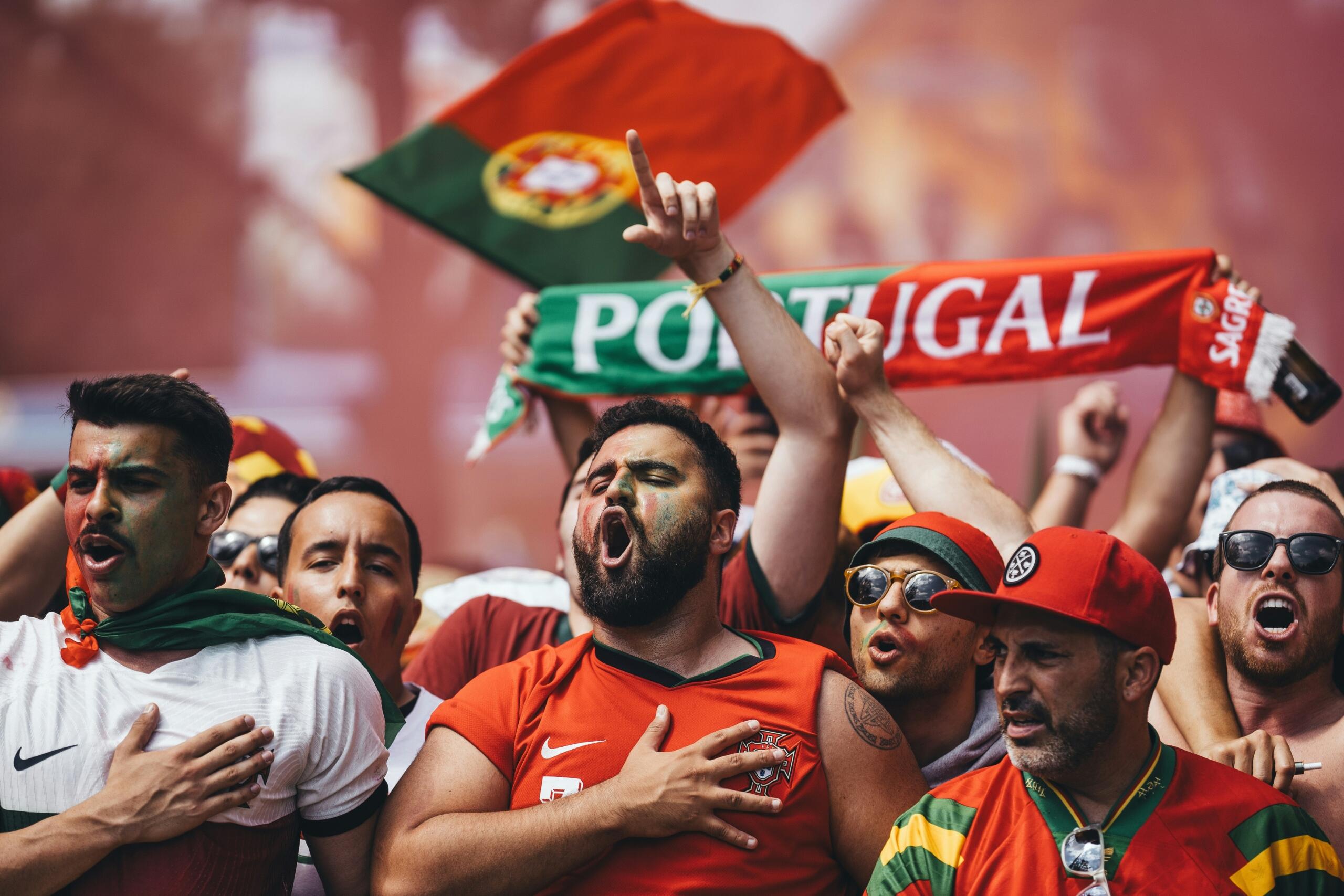 portugalski nogometni navijači med slavjem