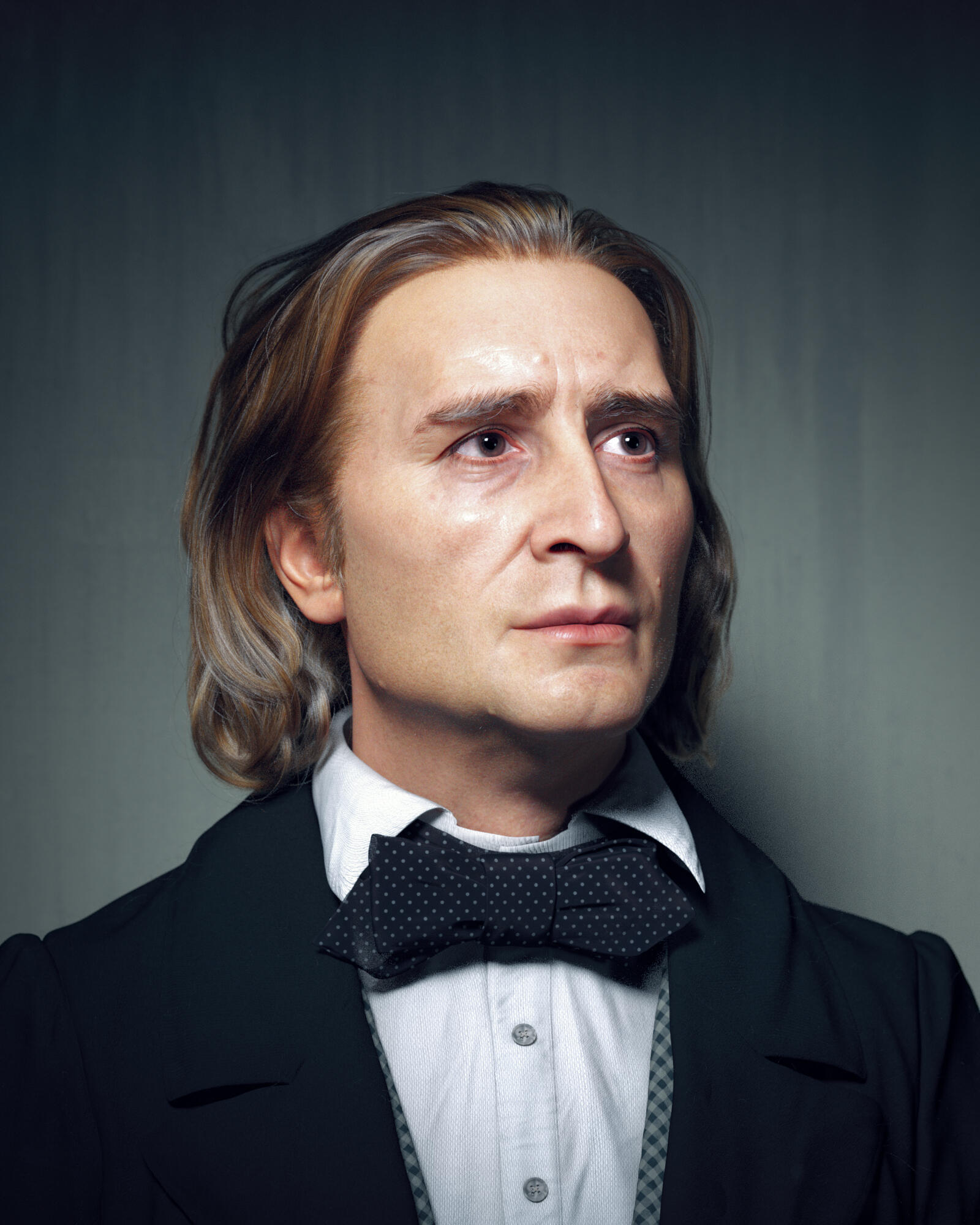 Portrét Franza Liszta, maďarského skladateľa, klavírneho virtuóza a jedného z najvýznamnejších predstaviteľov romantickej hudby.