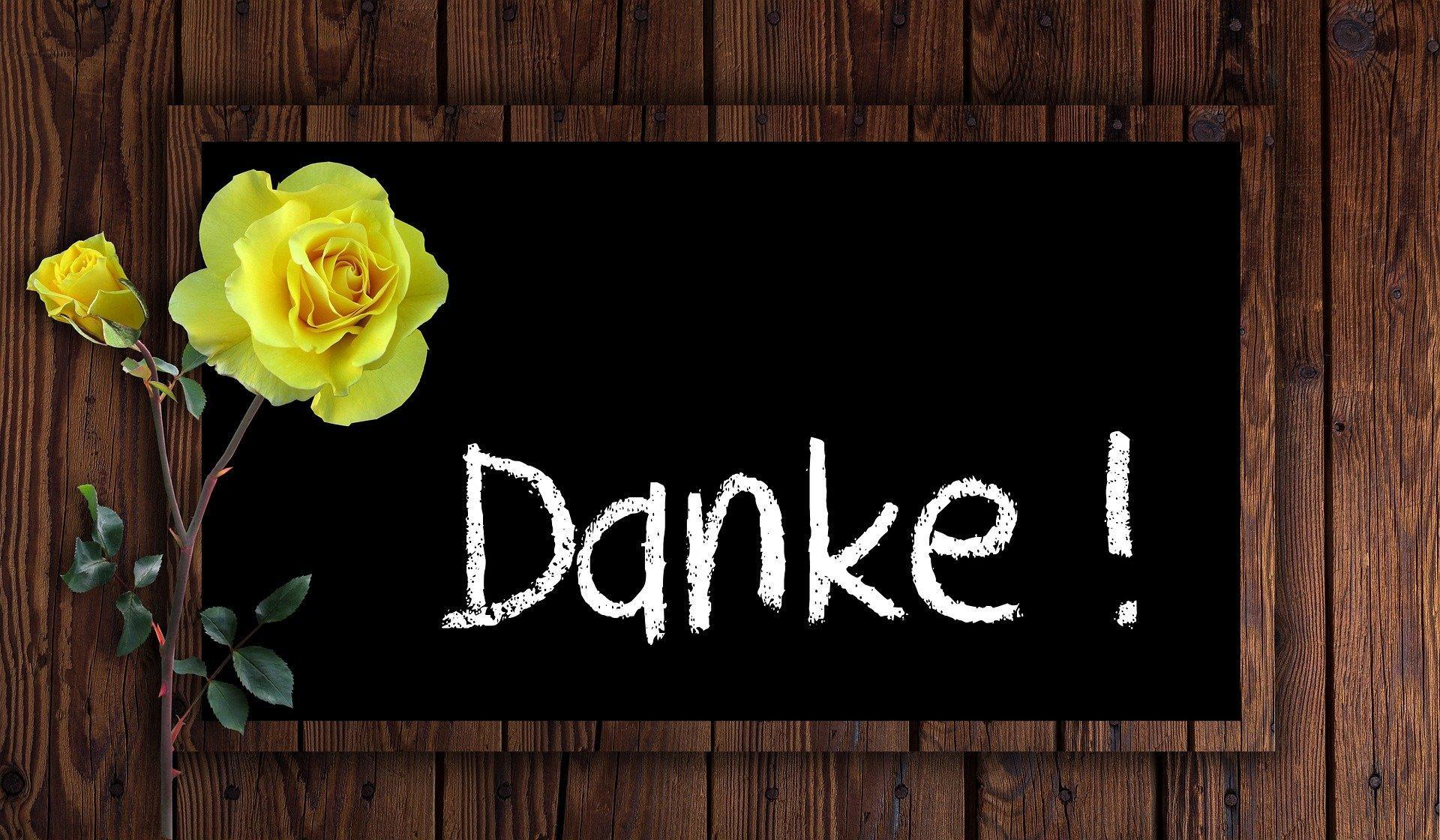 Danke Almanca teşekkür