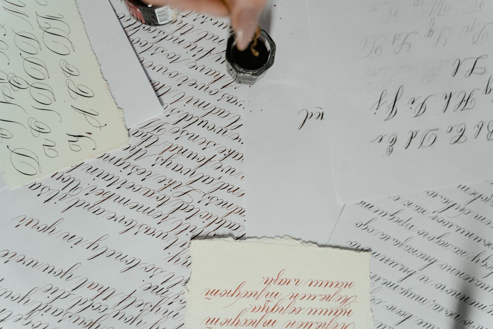 Harf eski mektup mürekkep