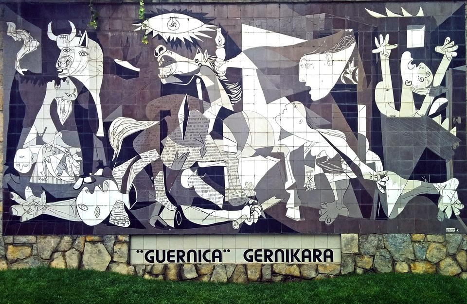 ünlü Guernica karışık duvar resmi