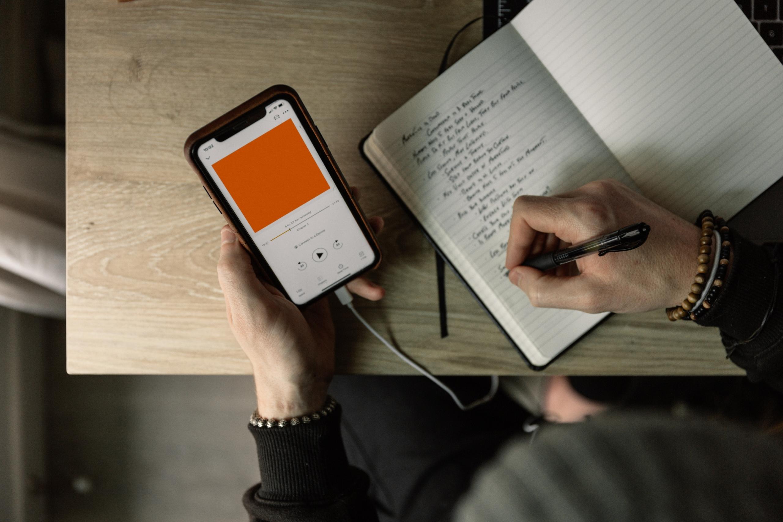 telefon müzik not tutmak