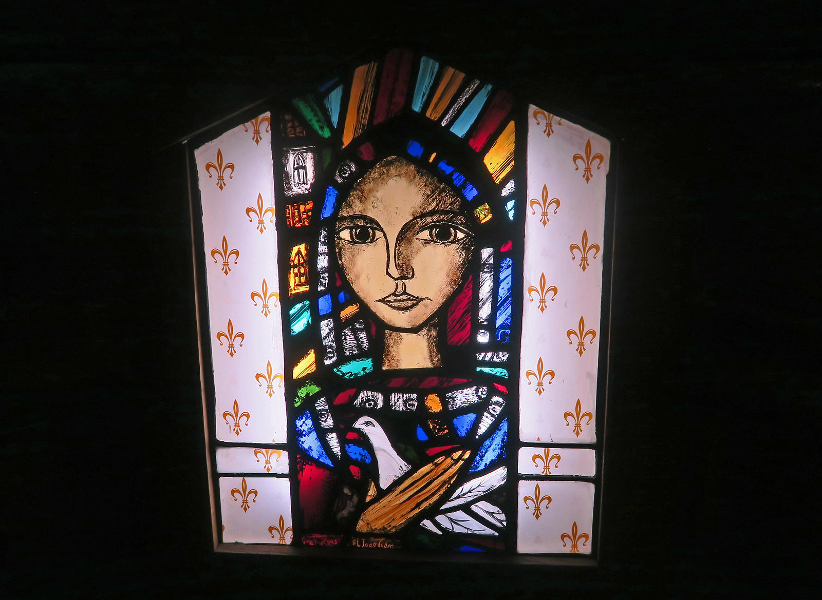 Reims Katedralinde Joan of Arc tasviri