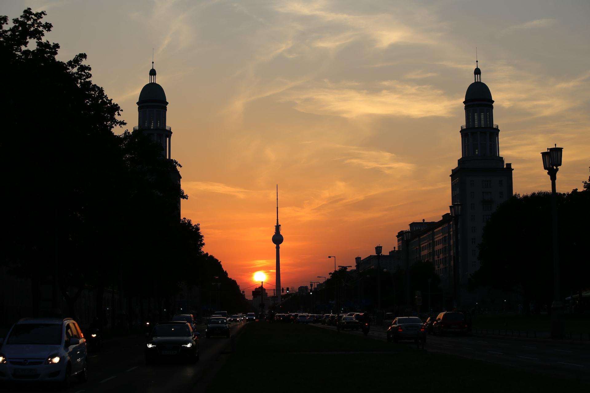 Berlin Almanya günbatımı