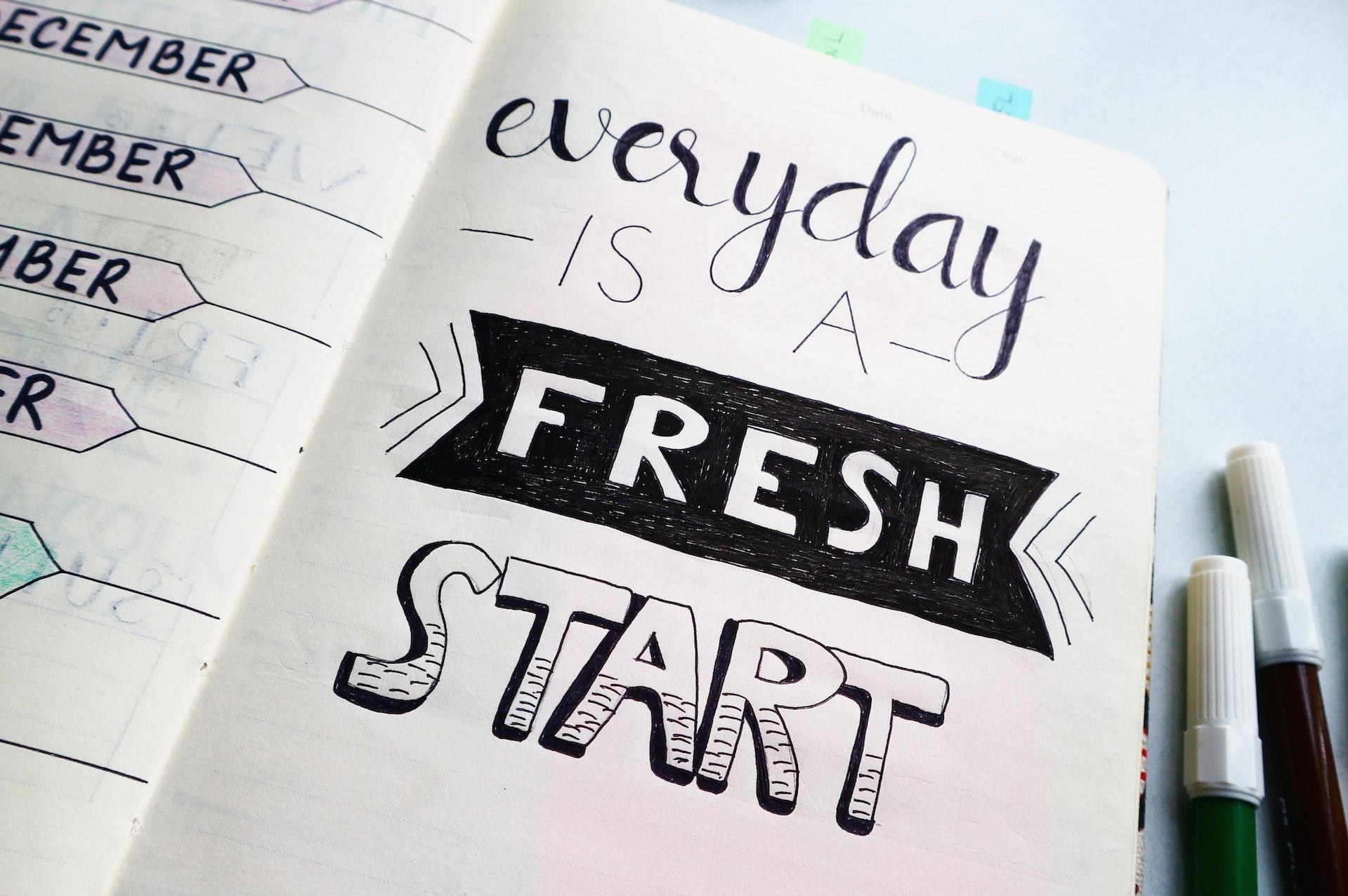 Everyday is a fresh start motivasyon sözü