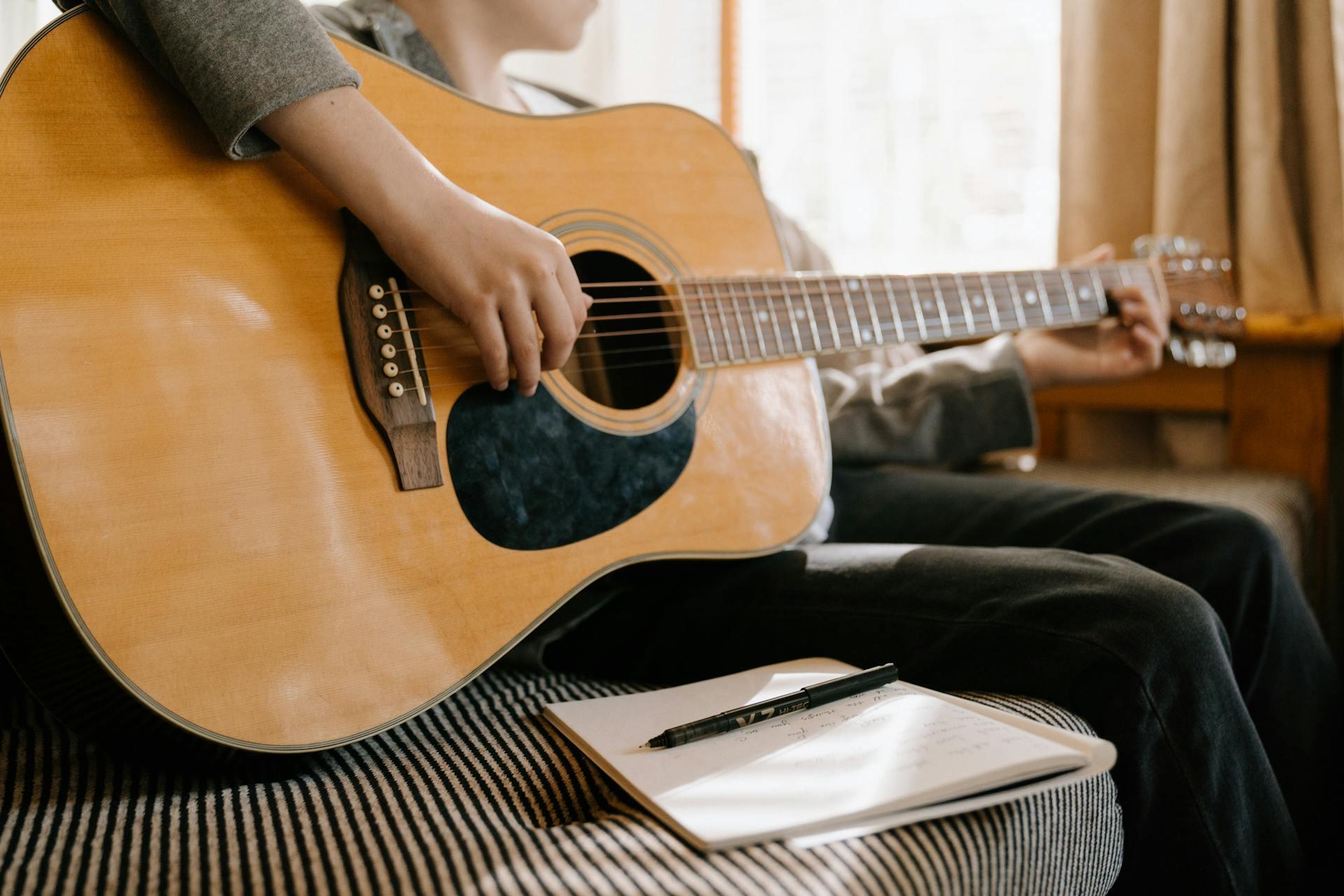 Akort nota gitarist