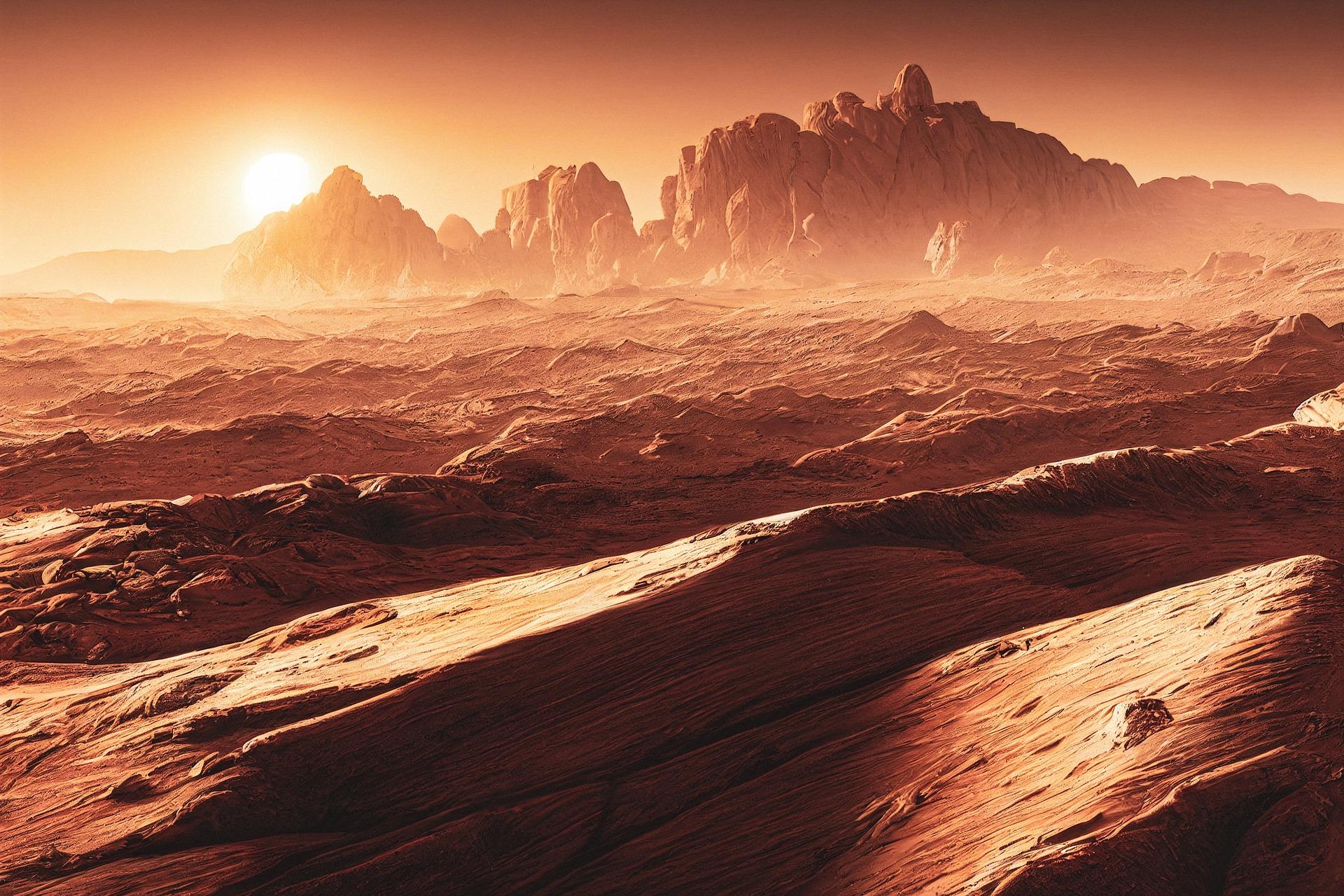 Mars'ta günbatımı