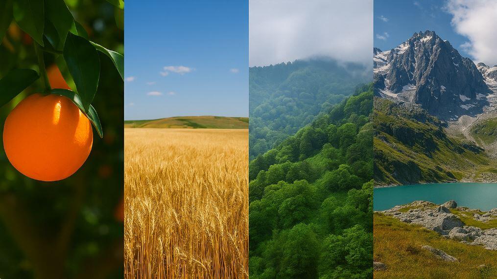 Türkiye'nin dört farklı iklim tipini gösteren bir görsel