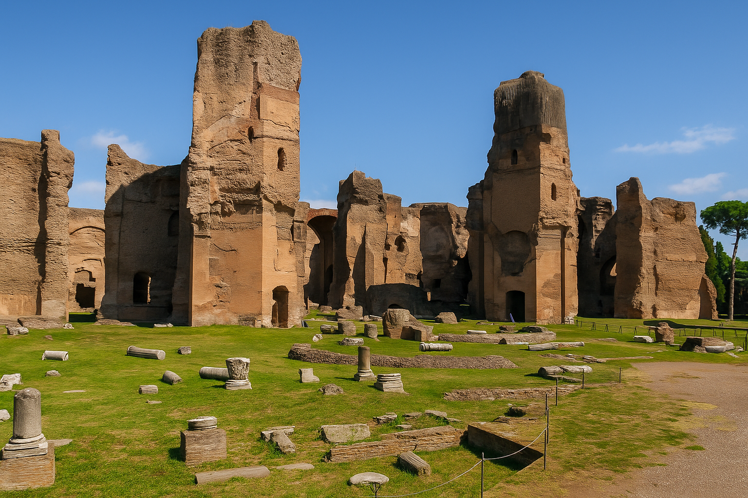 Roma'daki Caracalla Hamamları.