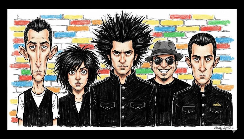 Manga Grubu üyelerinin karikatür çizimi