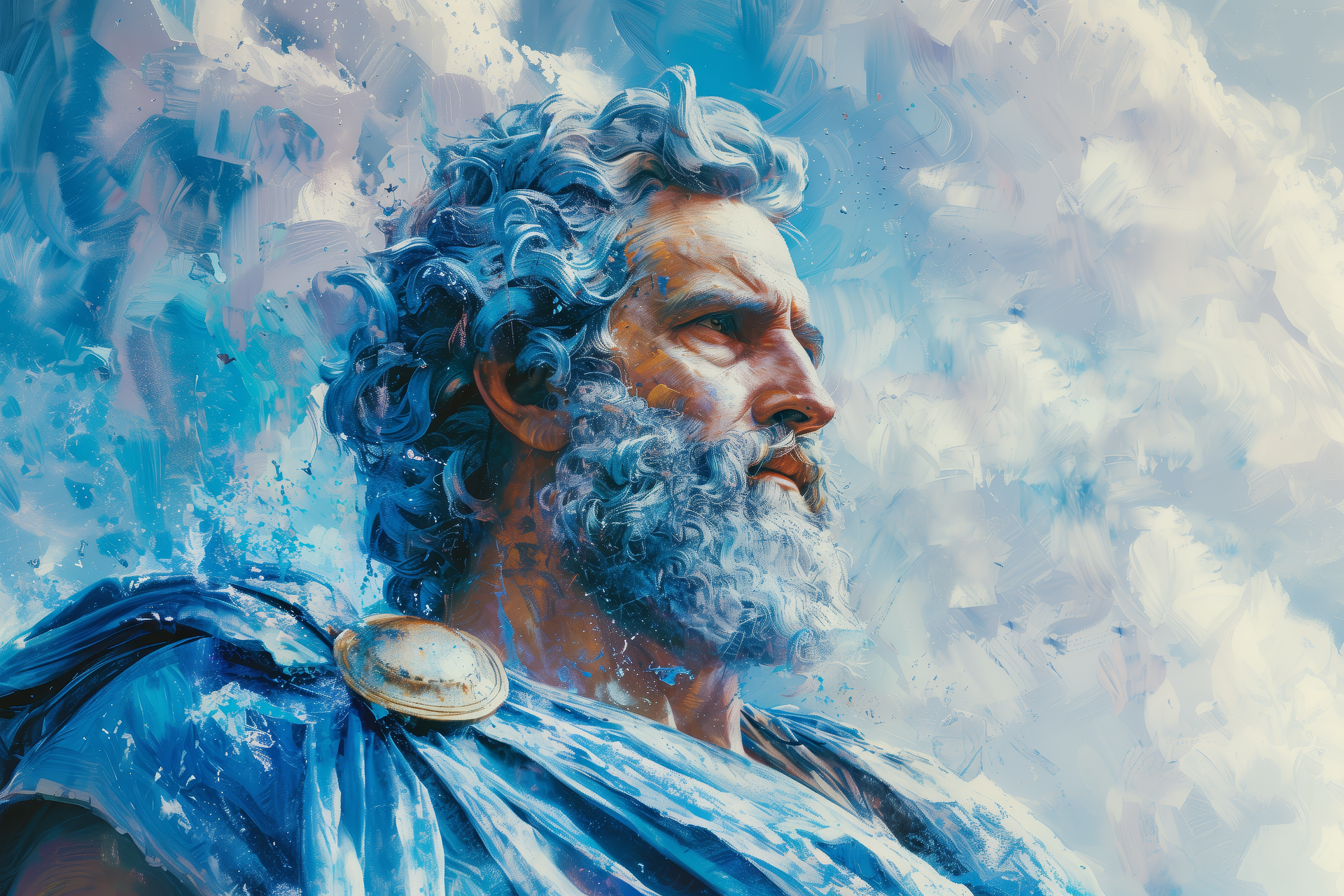 Zeus'un yağlı boya ile yapılmış bir tasviri