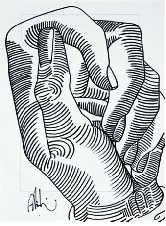 Abidin Dino "Eller" serisinden bir tablosu