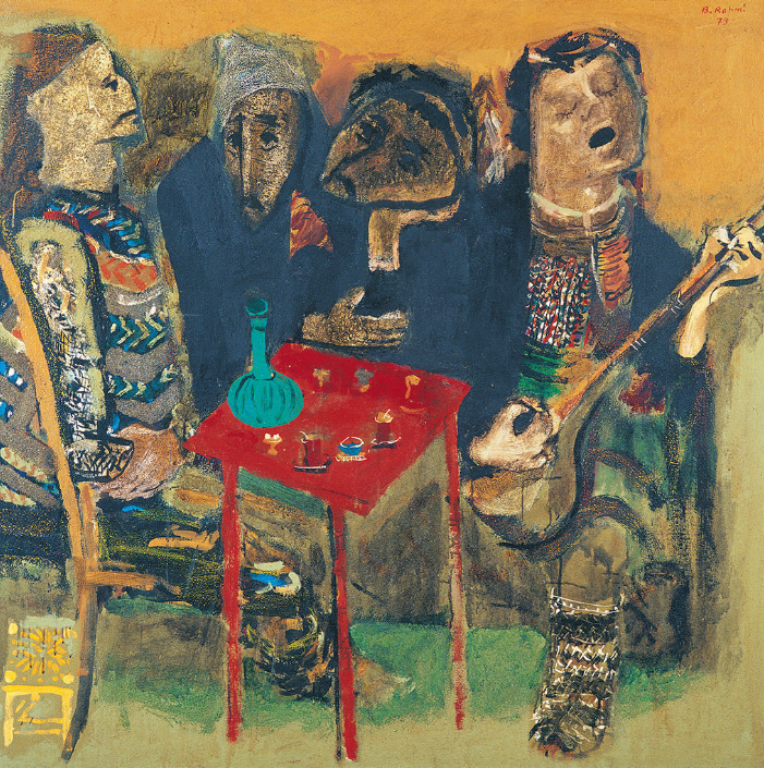 Bedri Rahmi eserleri arasında özel bir yere sahip olan "Han Kahvesi".