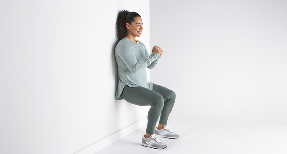 diz ve kalça güçlendirme duvar squat hareketi