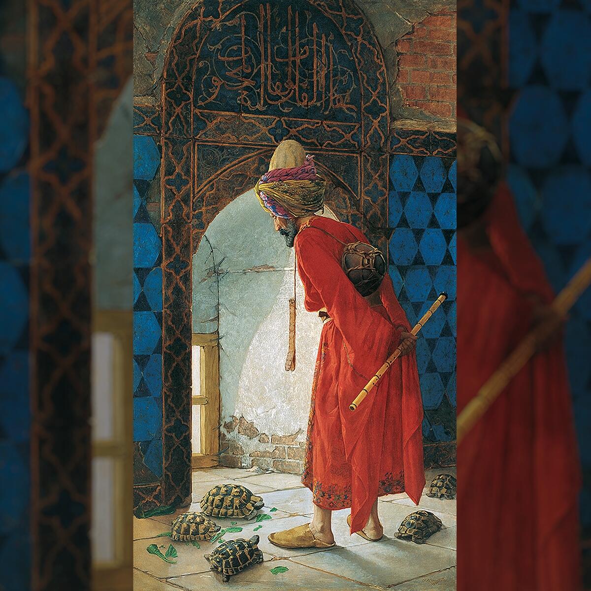 Osman Hamdi Bey'in Kaplumbağa Terbiyecisi tablosu