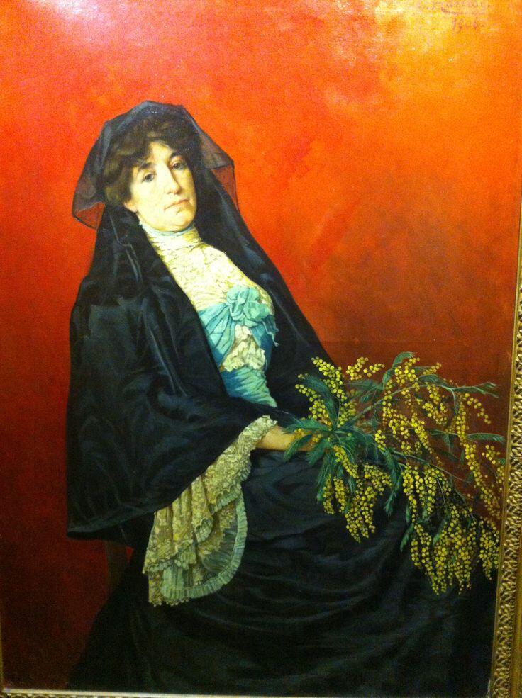 Osman Hamdi Bey Mimozalı Kadın tablosu