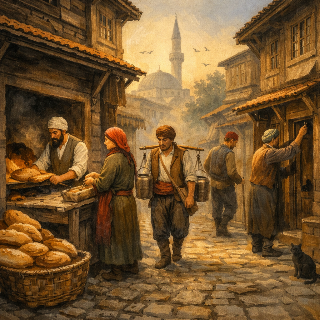 Osmanlı'da sabahı tasvir eden bir resim