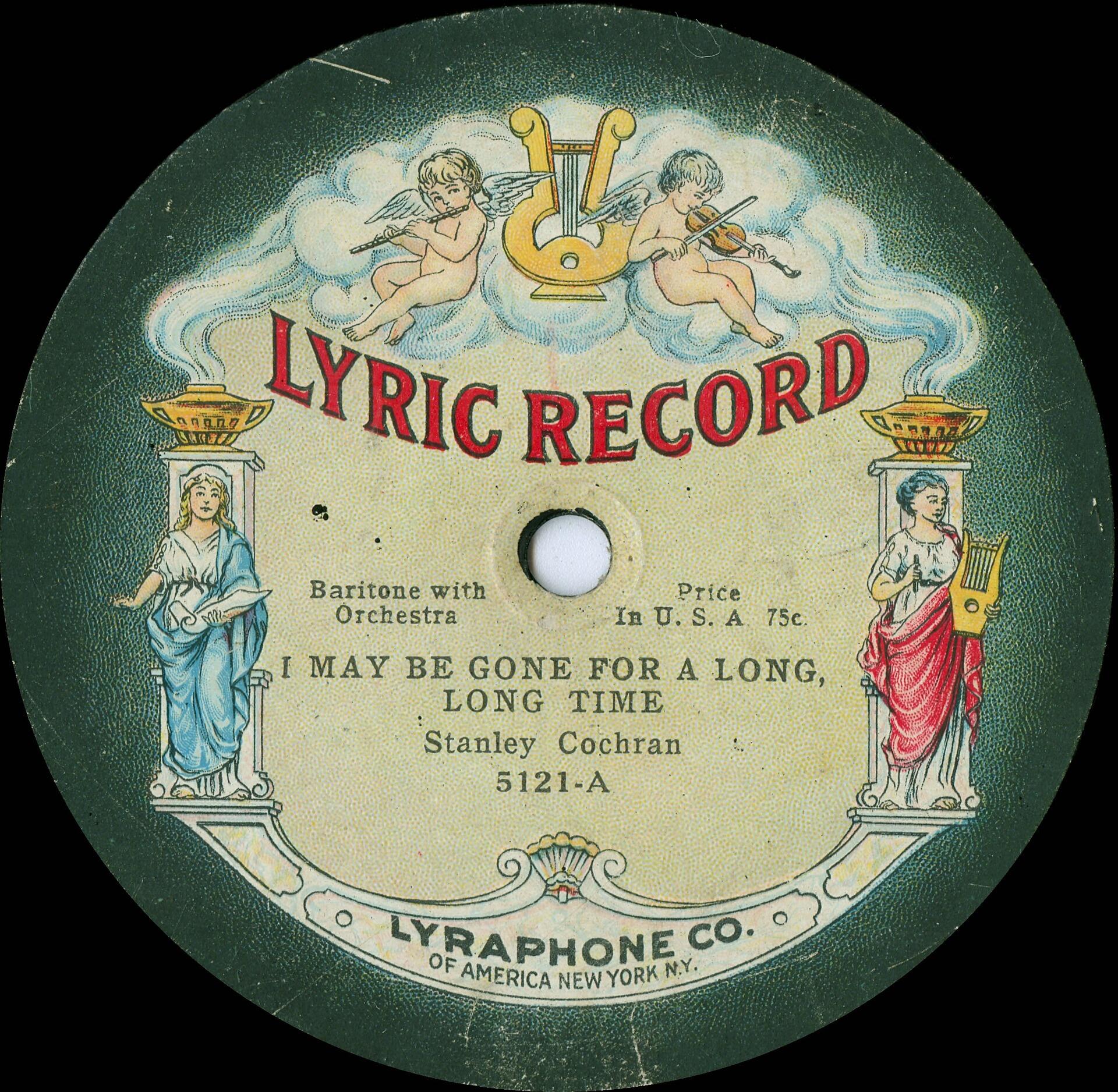 Antika Lyric Record plak etiketi üzerinde 