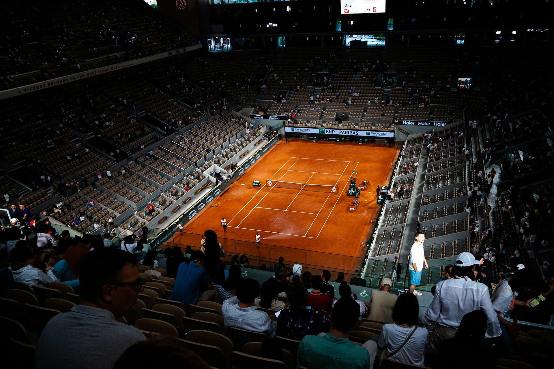 Fransa Açık Grand Slam Turnuvası tenis kortu