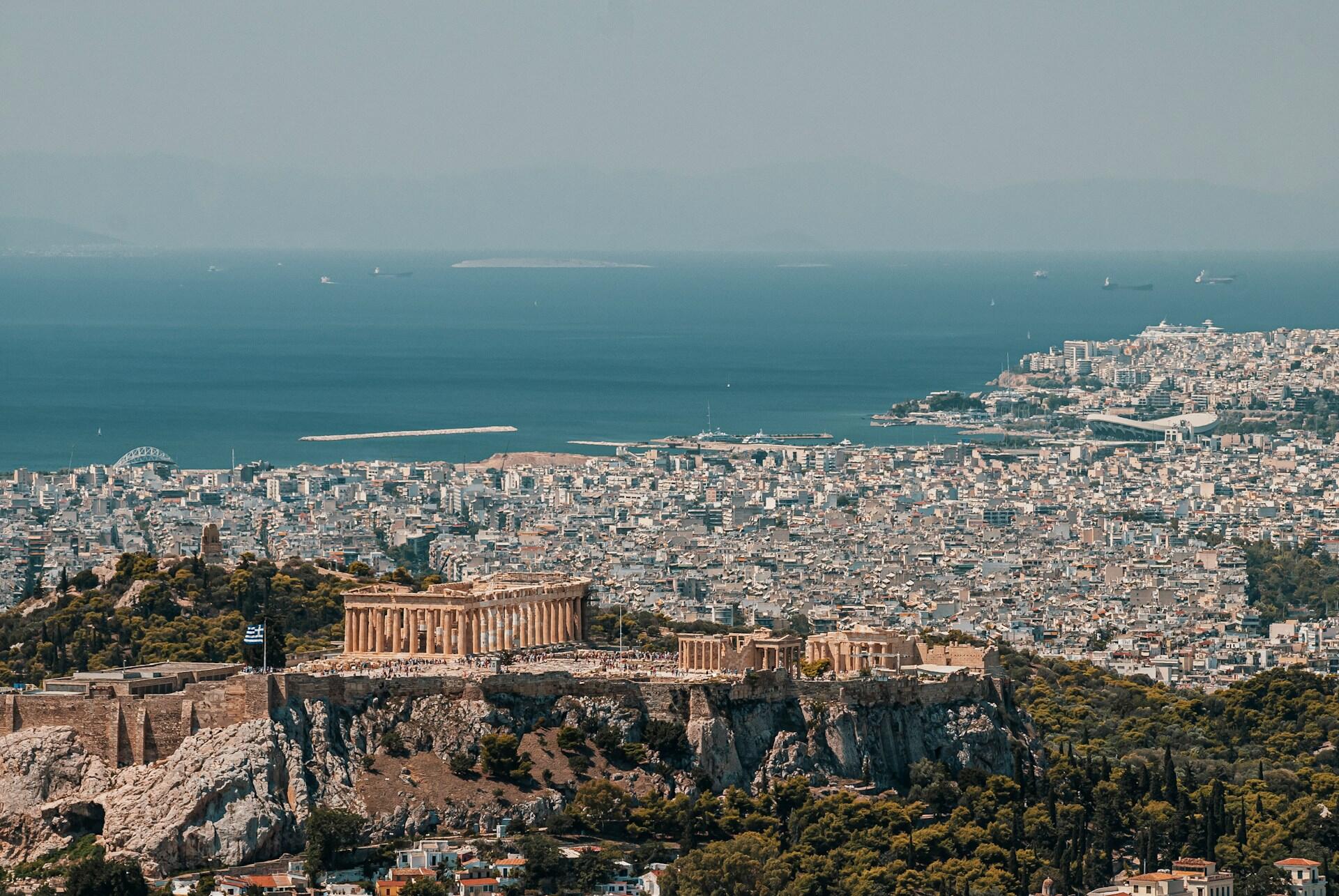 Akropolis manzaralı Atina fotoğrafı