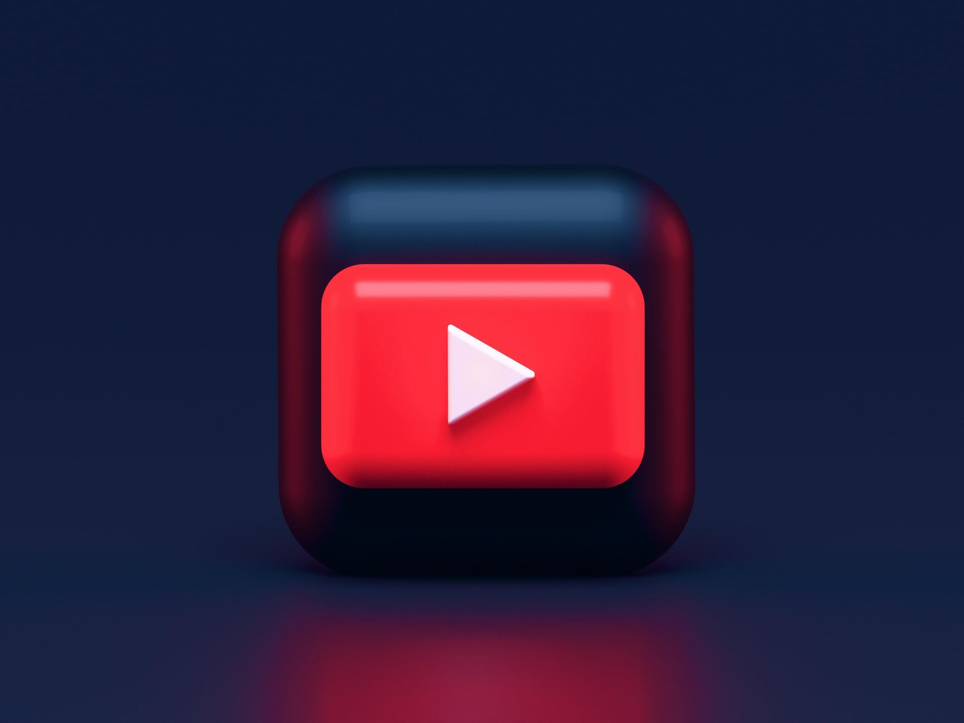 іконка YouTube в 3D