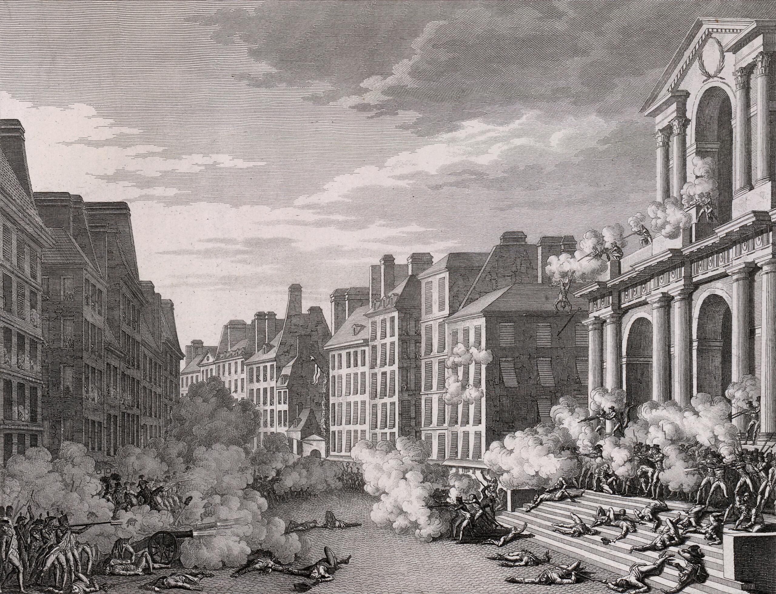 Напад на Національний конвент, 1795 рік. Гравюра Абрахама Жирарде, офорт П'єра Габріеля Бертоля