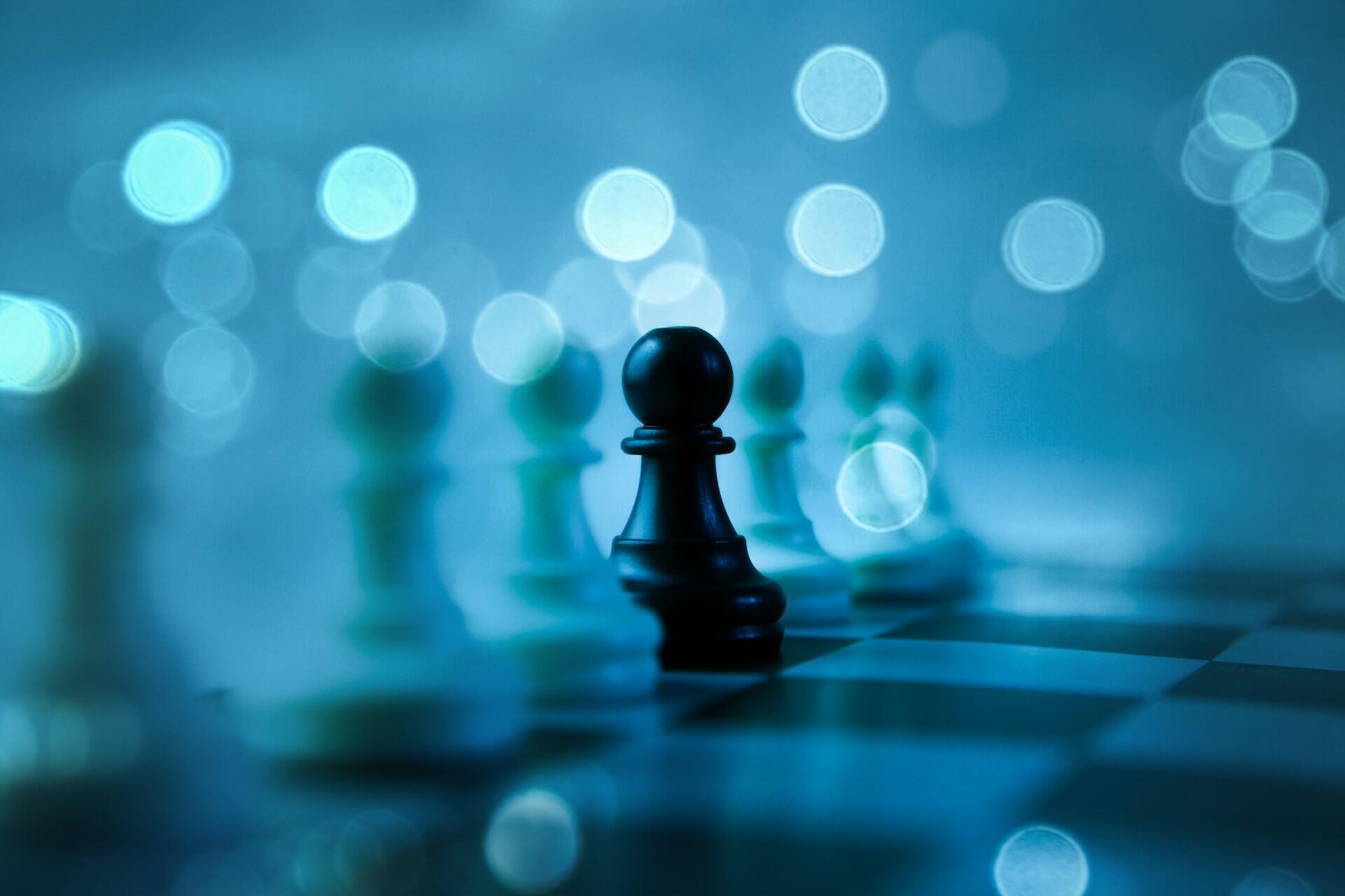 chess figure on the chess board