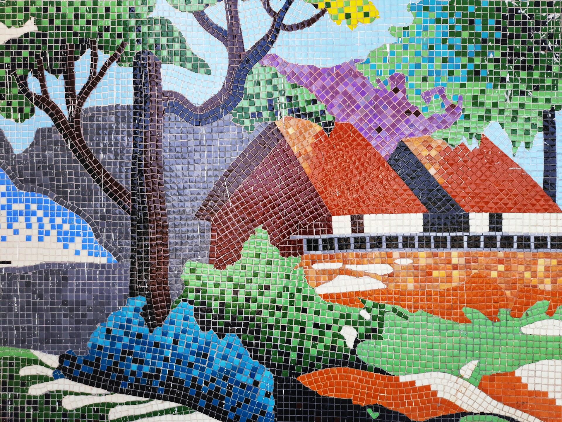 colorful mozaic mural