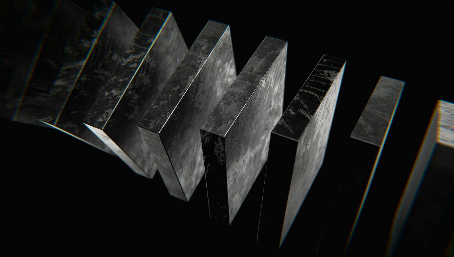 a chain of grey squares