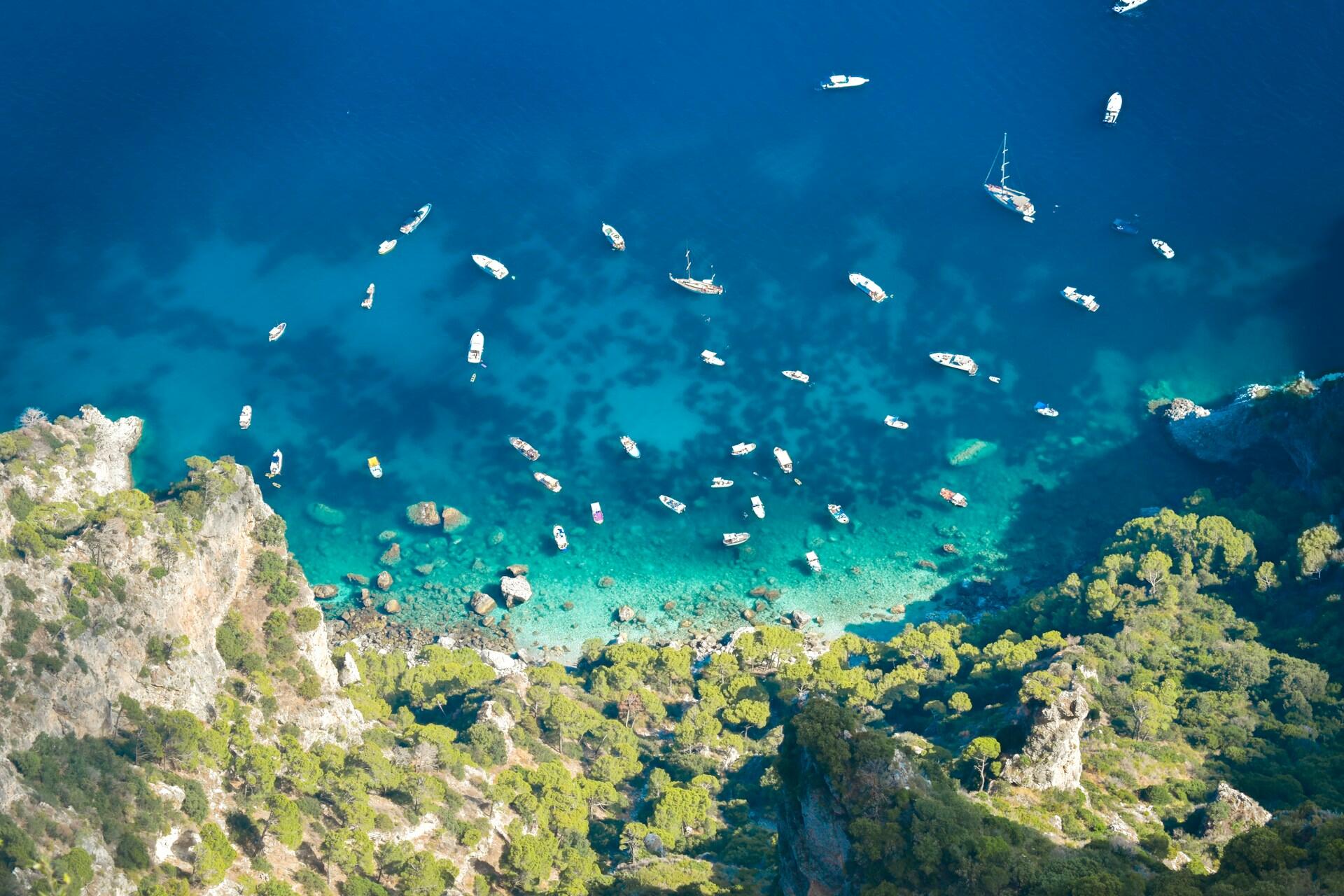 coral reef from the high view