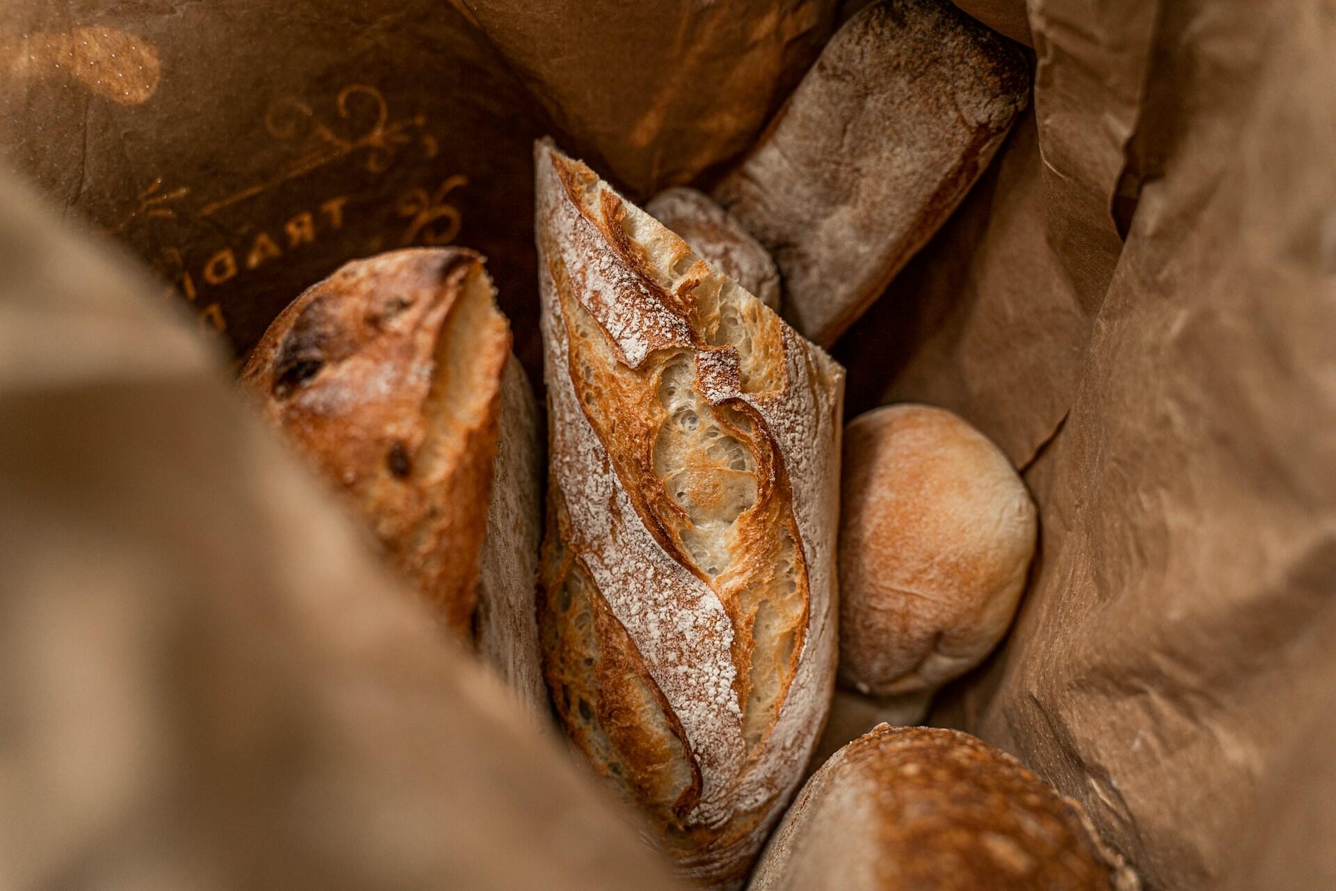 bread in the paper package