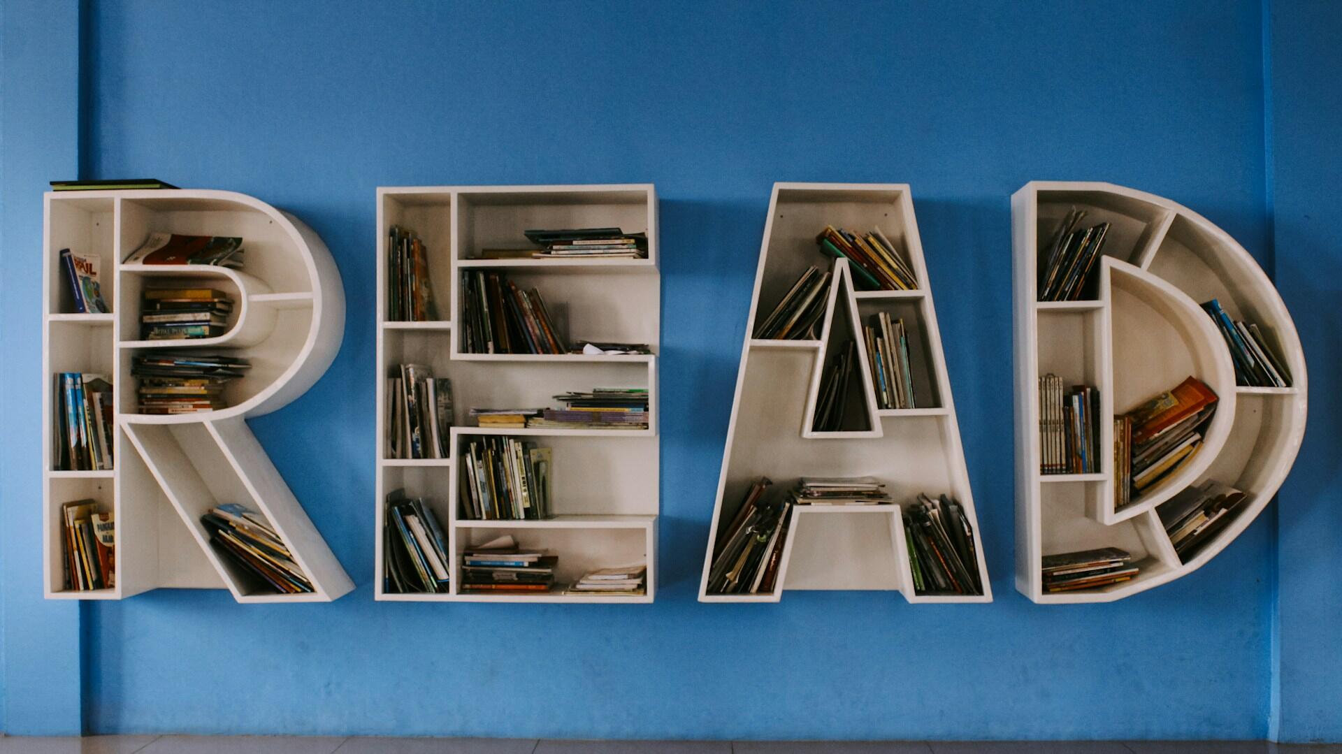 shelves full of books