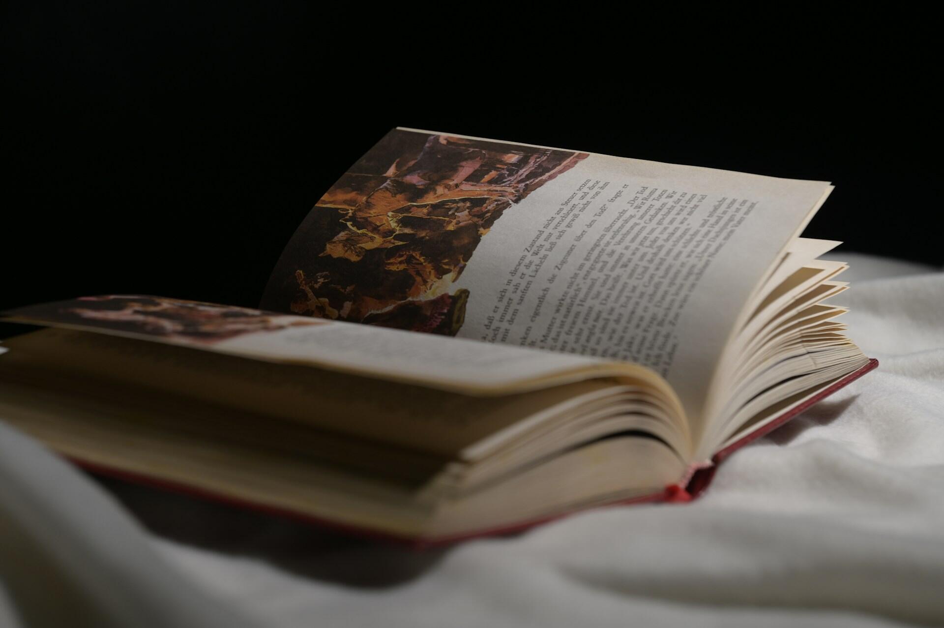 the old book opened