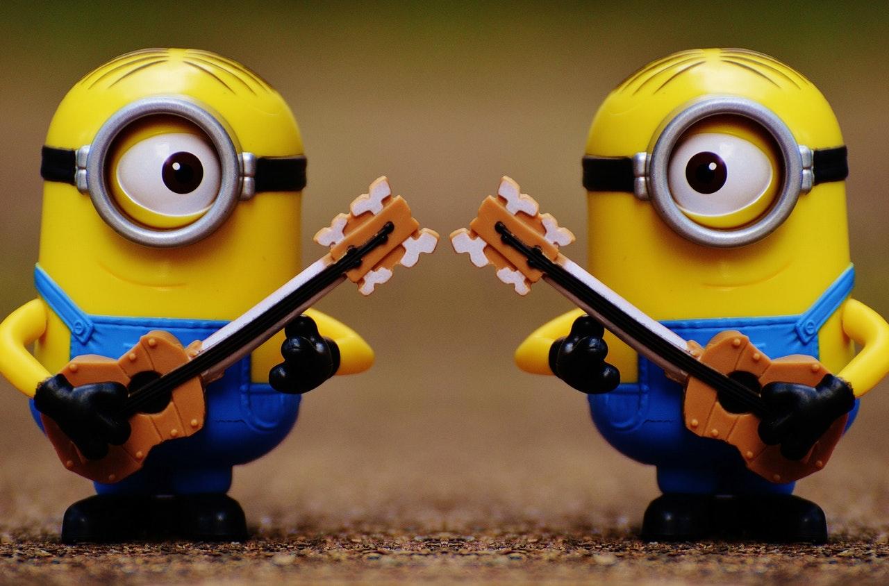 Minions with guitars