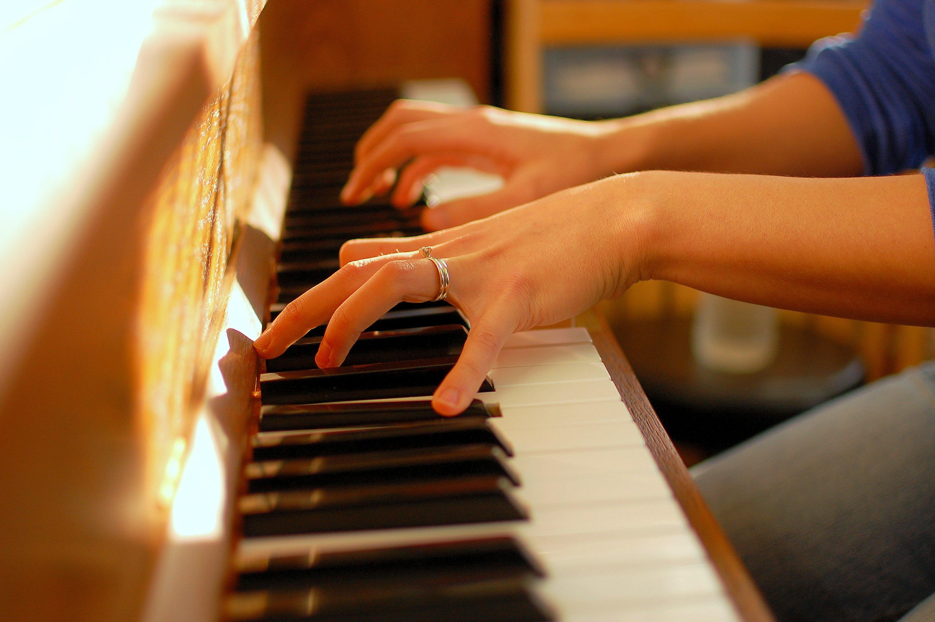 How do you create compositions on the piano?