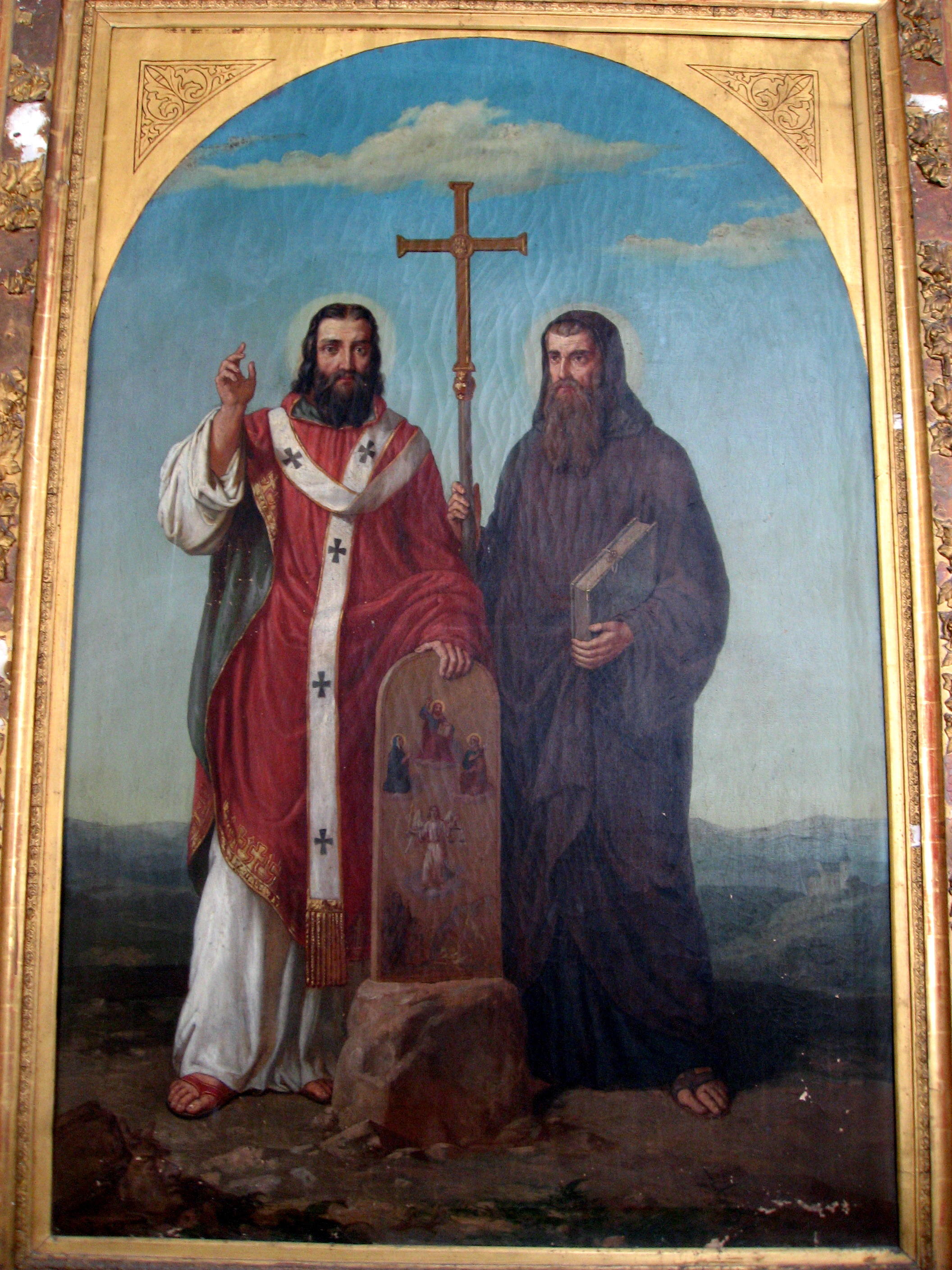 A painting of Cyril and Methodius in Rome.