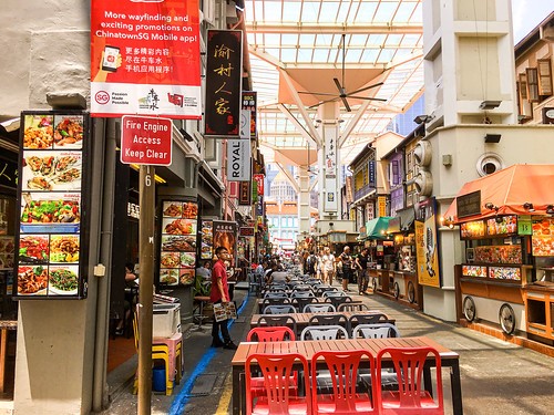 A street in China Town, Singapore