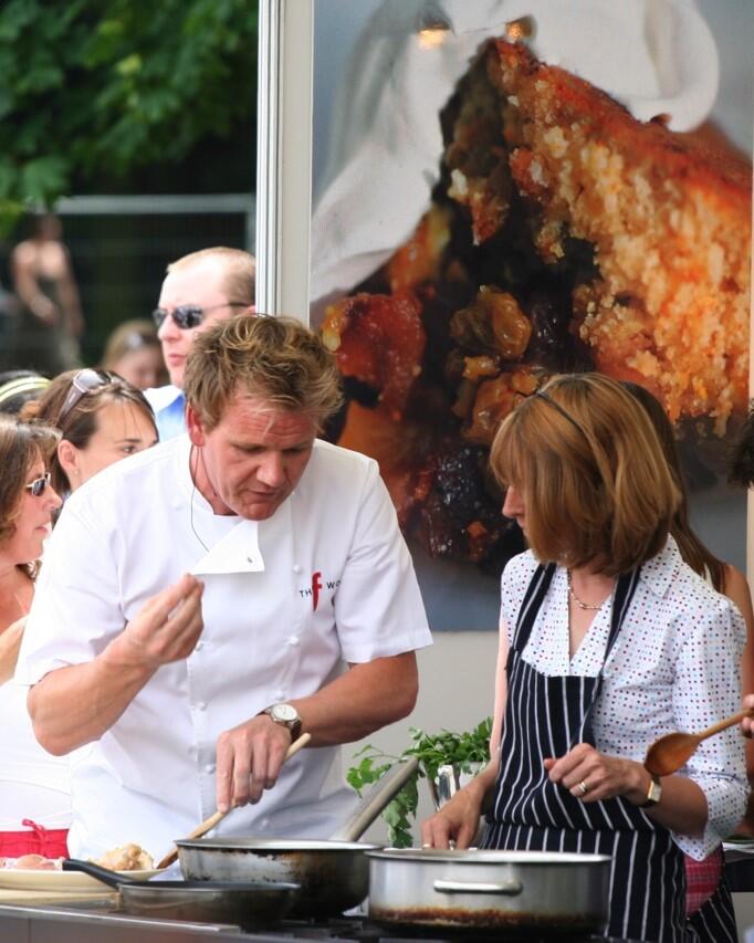 Gordon Ramsay cooking.