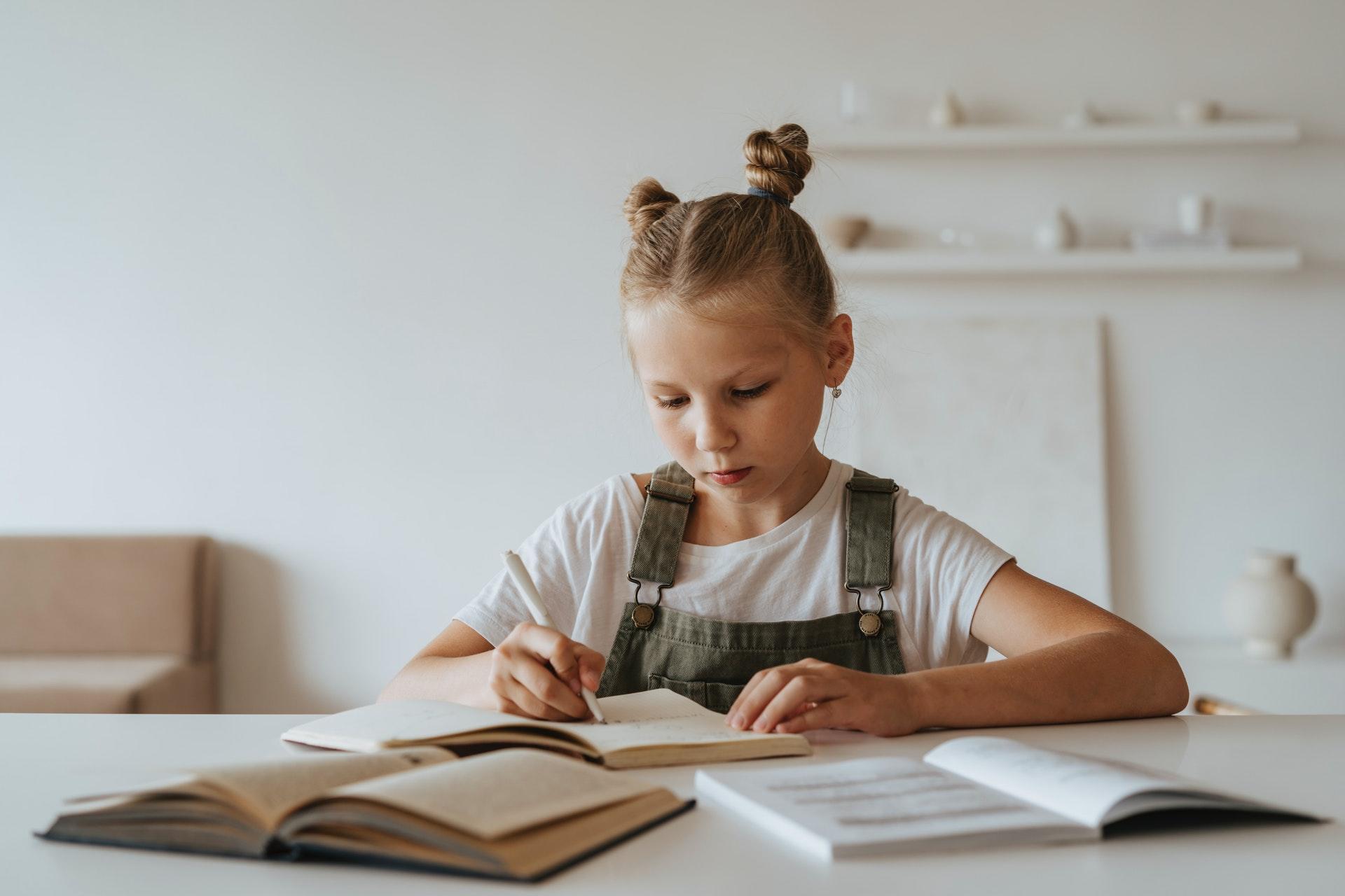 girl studying