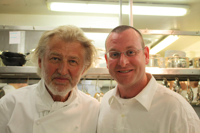 Chef Pierre Gagnaire with another chef
