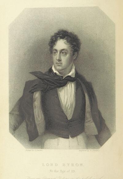 A portrait of Lord Byron.