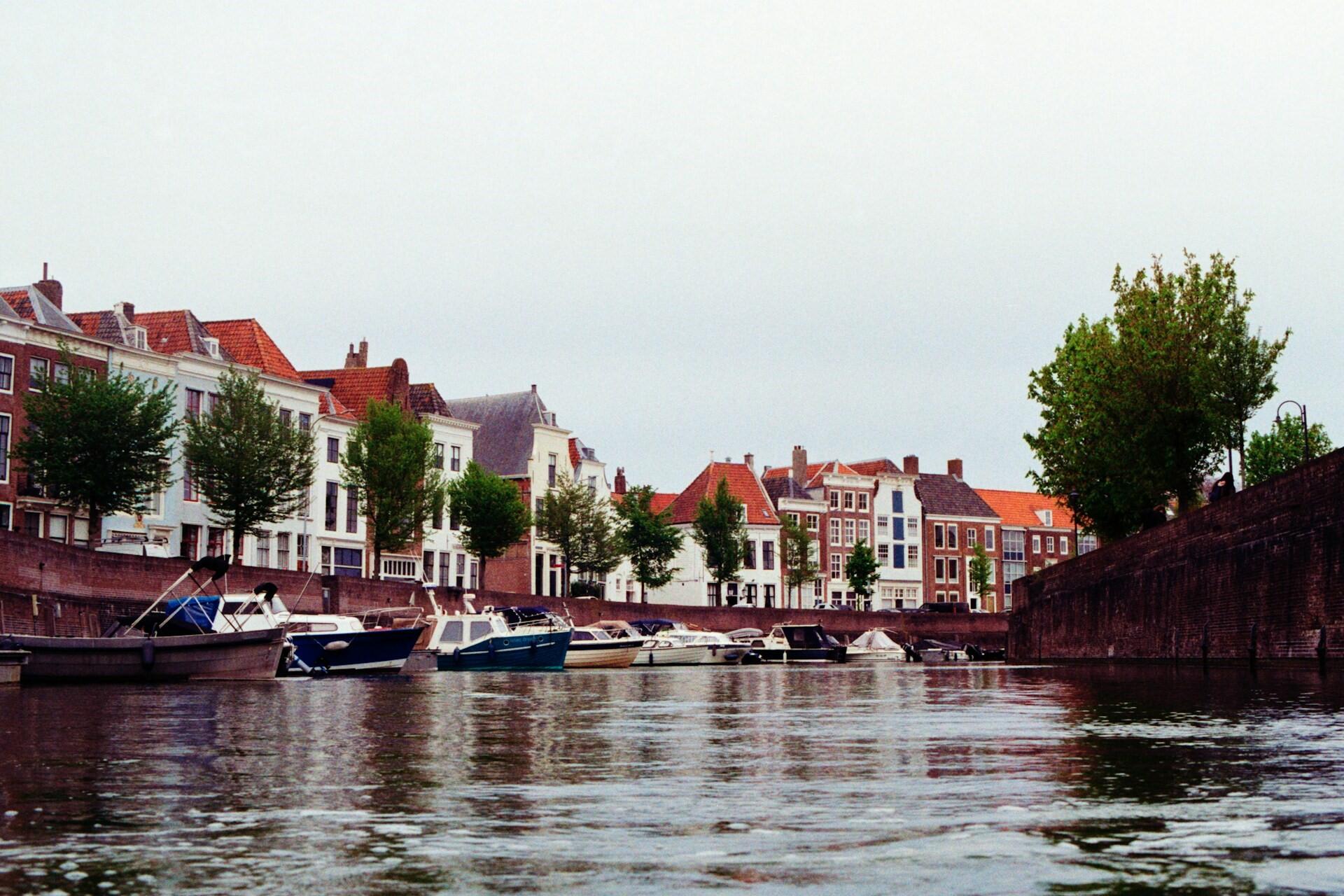 A canal in Middelburg, the Netherlands.