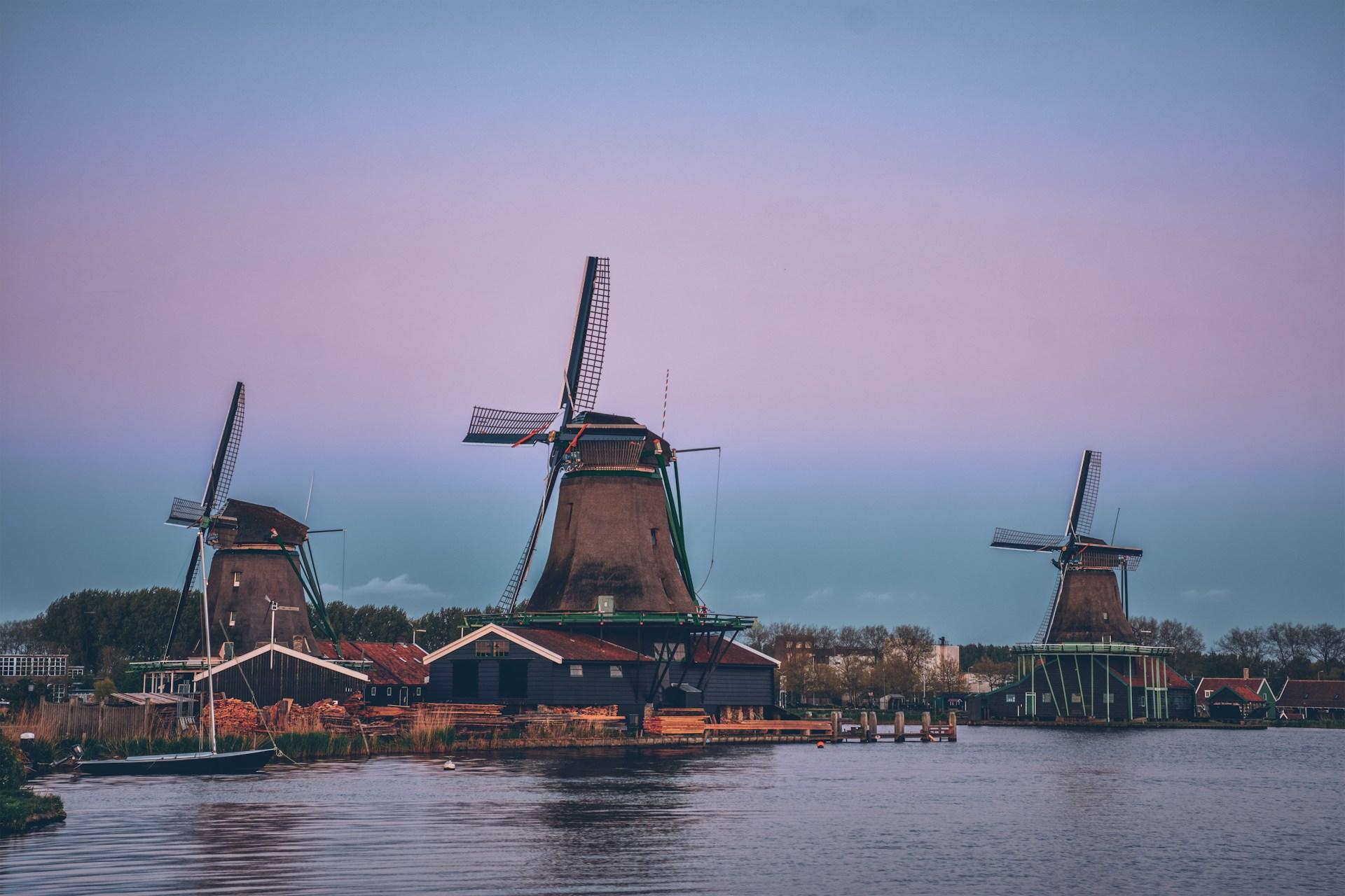 Windmills on the water front