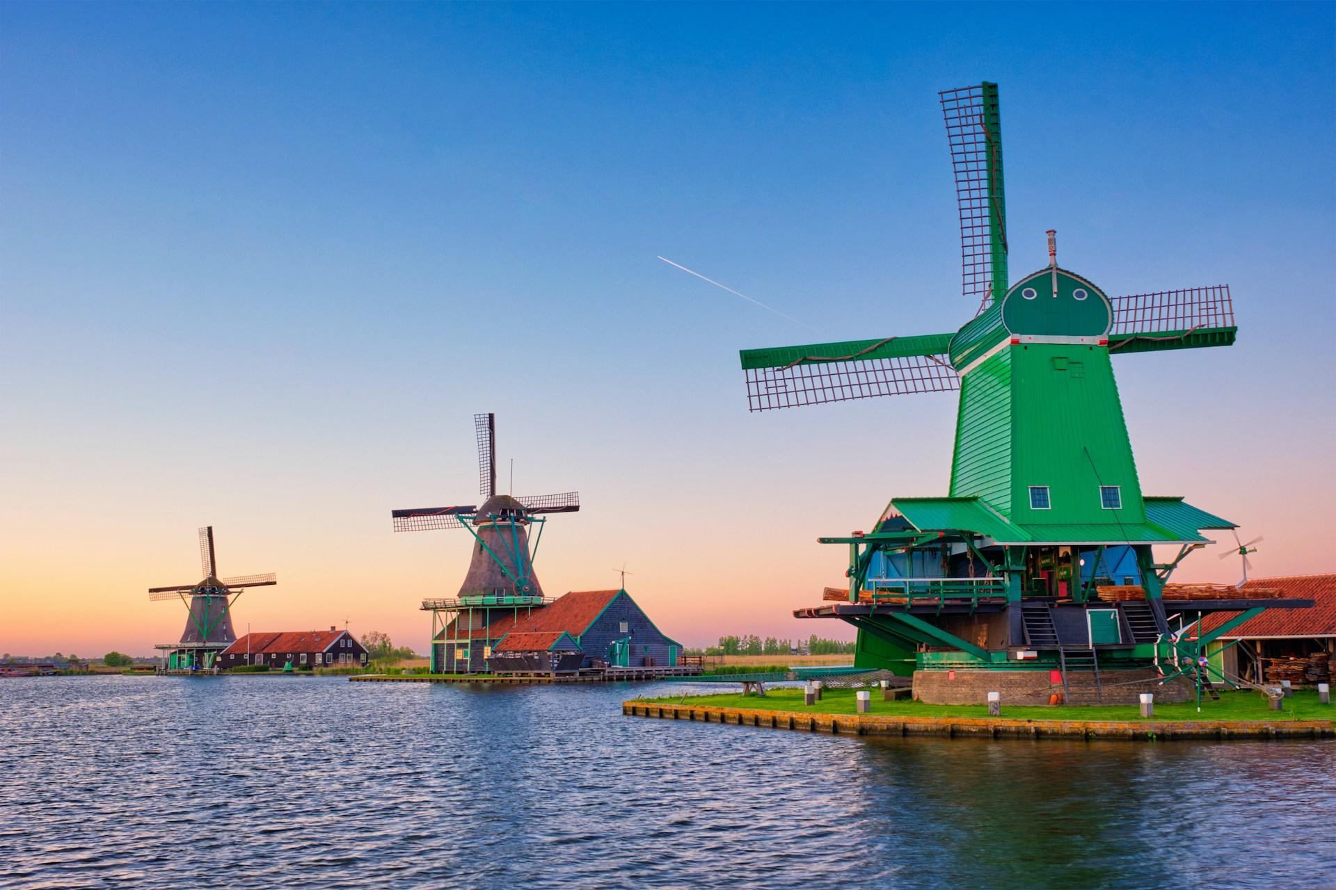 Windmills on the water