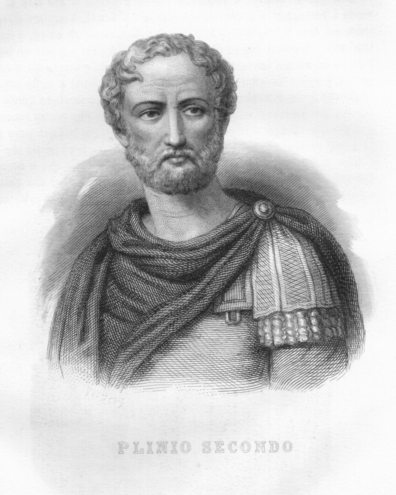 Engraved portrait of a Roman-era scholar wearing a draped toga, rendered in a classical illustration style.