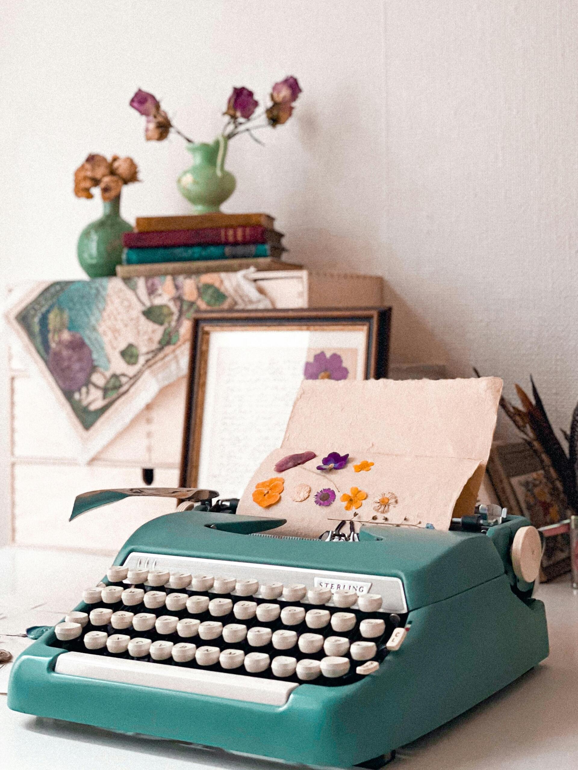 Typewriter on a desk