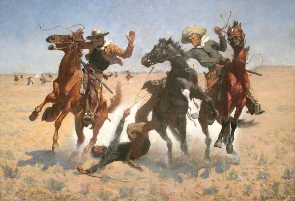 Cowboys in Houston painting