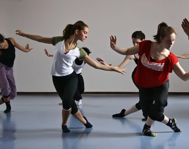 Women taking a Jazz dance class