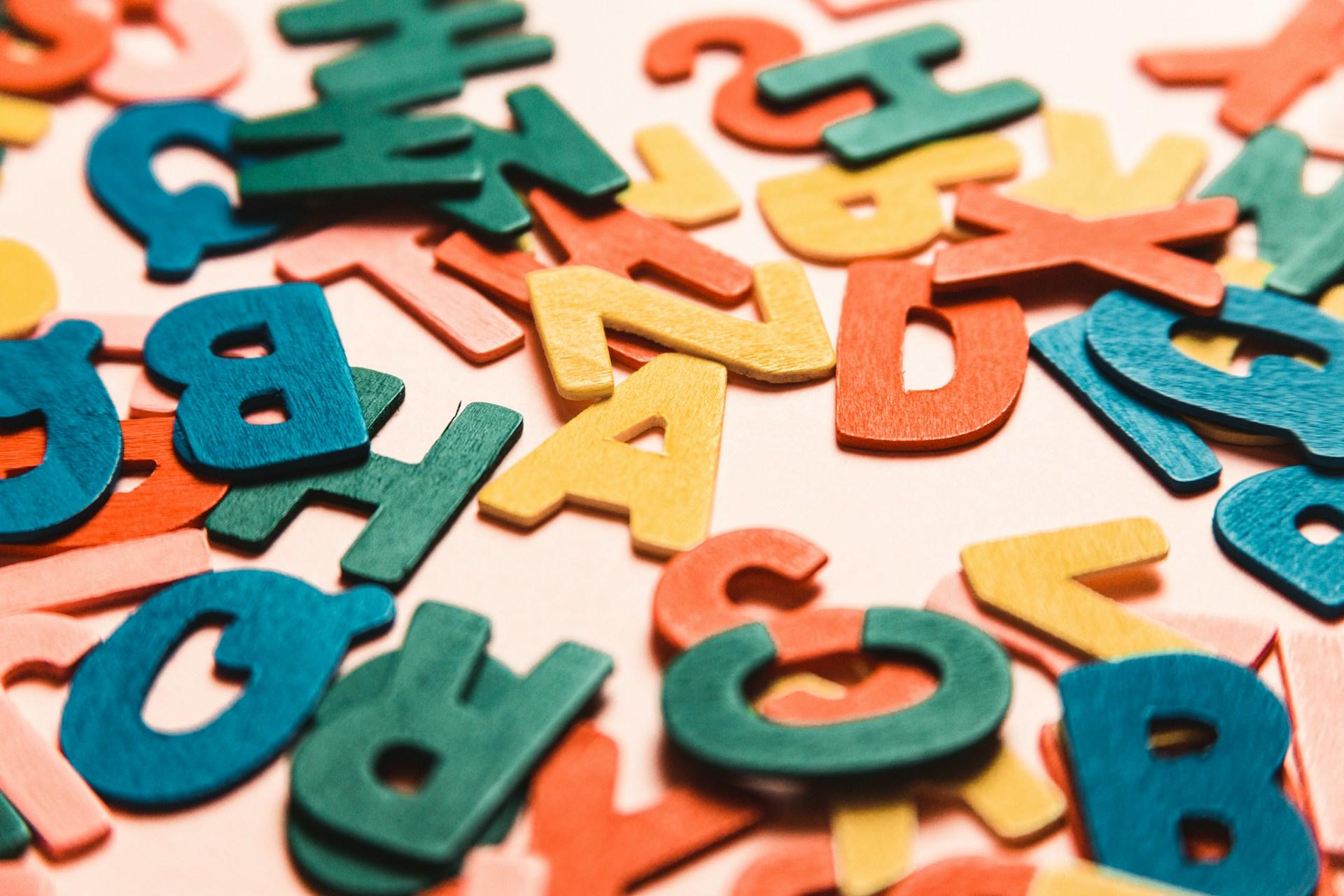 Wooden letters