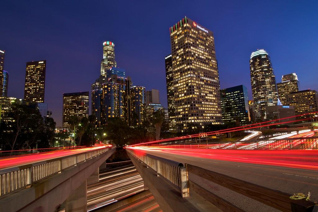 The Los Angeles skyline.